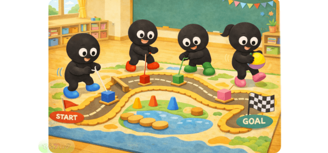 「落ちないように引っ張って」活動イメージ画像